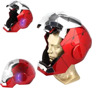 Iron-Man MK 5 Wearable Electronic Helmet with Voice & Remote Control, LED Eyes & Sound Effects - Perfect Superhero Cosplay, Movie Prop, and Collectible for Adults - Ideal Gift for Halloween，Christmas