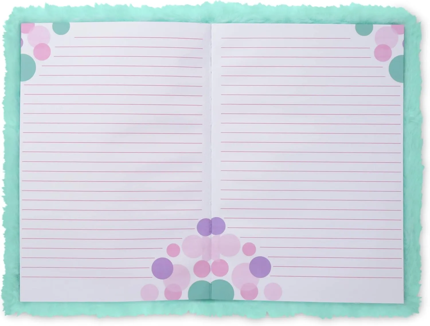 iscream Plush Fur Floating Glitter Book-Bound Lined-Page 8.5" Journal - Gumball Machine