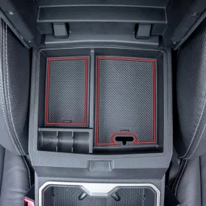 JKCOVER OEM Fit 2024 2025 Tacoma Center Console Organizer Tray Compatible with 2024 2025 Toyota Tacoma(4th Gen) Accessories ABS Plastic Storage Box（Patented Design）