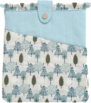 JML embroidery Book Sleeve,Multiple pockets for convenient storage,thickened fabric for durable protection，an ideal choice for book lovers,10.6x8.7 inches (Blue Tree, 10.6x8.7 inches)
