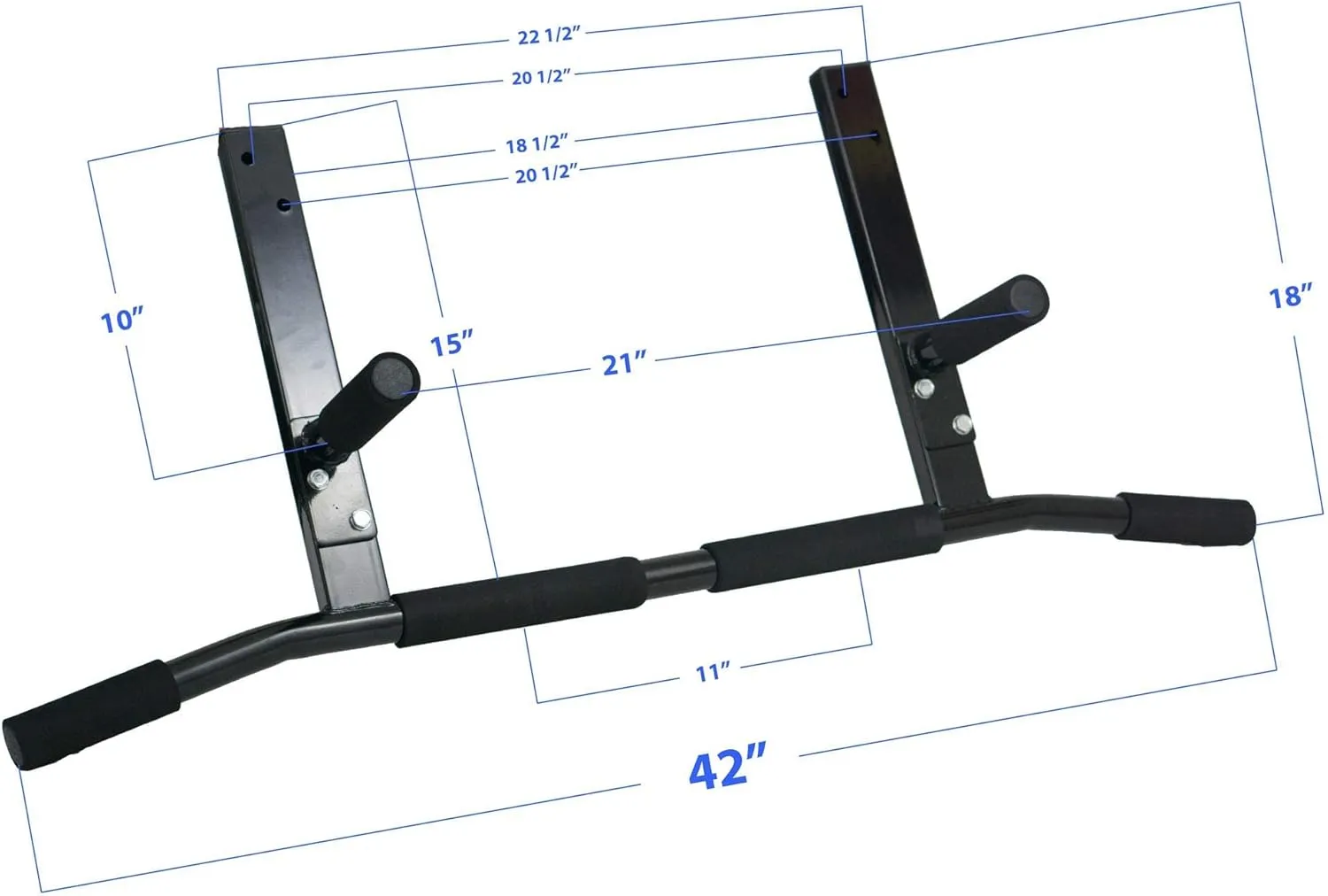 Joist Mount Pull Up Bar with Pull Up Assistance Bands - Commercial Gym Quality Pullup Bar with 41" Loop Exercise Pull-Up Assist Bands