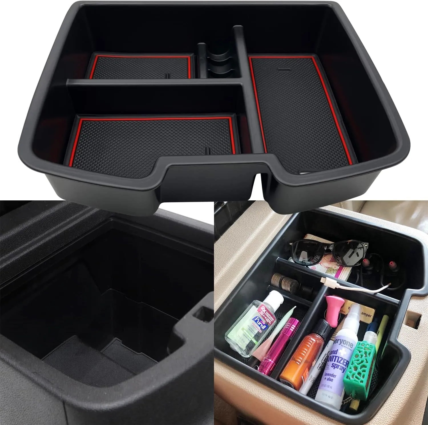 JOJOMARK Center Console Organizer Tray Compatible with 2007-2014 GMC Sierra Chevy Silverado Tahoe Yukon Suburban - Accessories Replaces 19166288