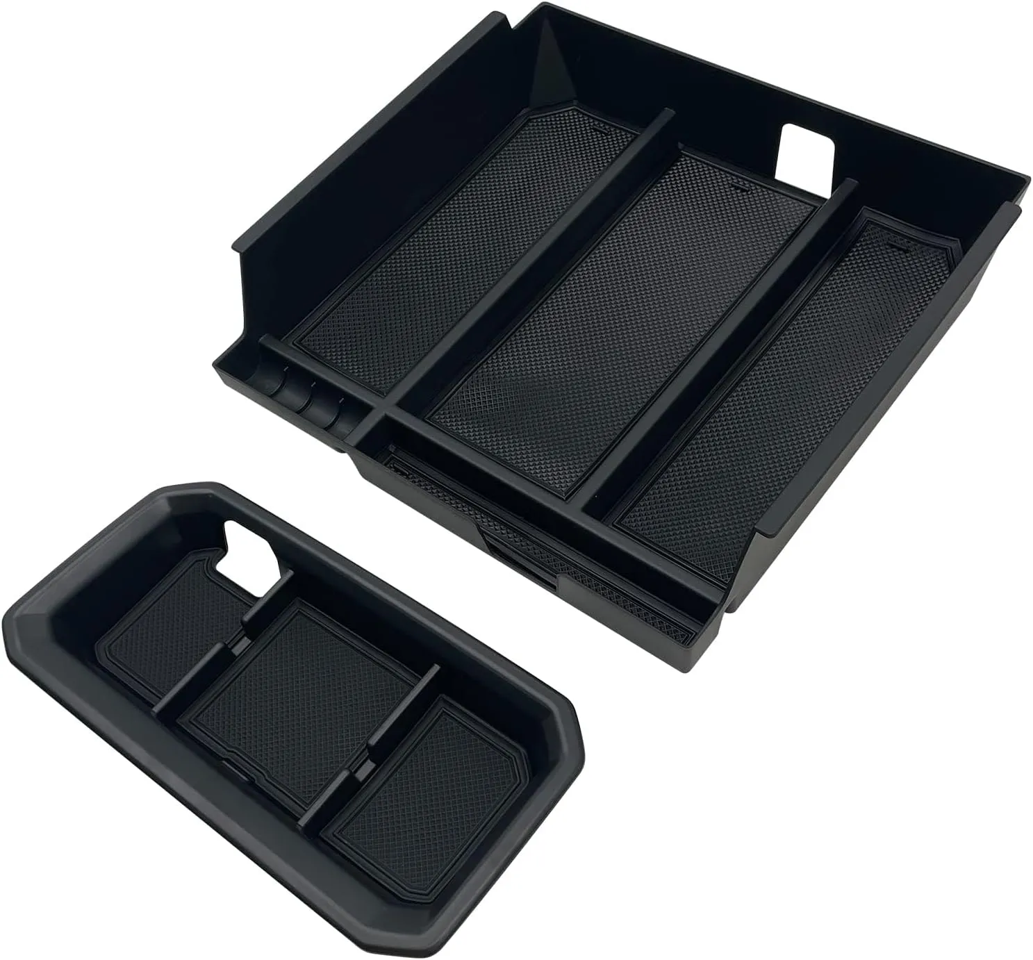 JOJOMARK Compatible with Toyota Tundra Accessories Center Console Tray Organizer for Tundra 2022 2023 2024 2025 Insert ABS Armrest Box Secondary Storage (2022  Black)