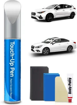 K1X Crystal White Pearl Tricoat Touch Up Paint Kit Compatible with Subaru Exact Match Car Scratch Repair Touch Up Paint Kit