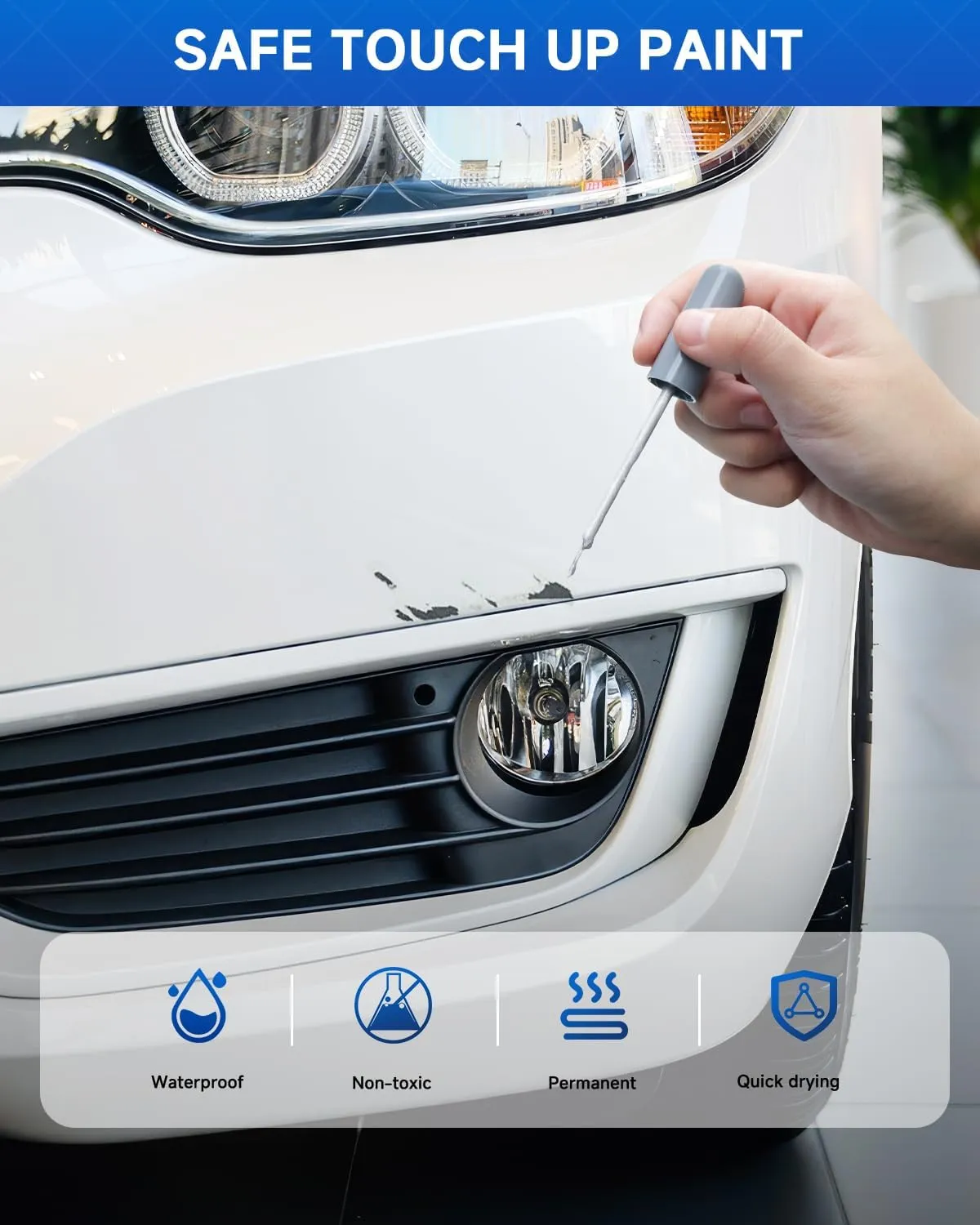 K1X Crystal White Pearl Tricoat Touch Up Paint Kit Compatible with Subaru Exact Match Car Scratch Repair Touch Up Paint Kit