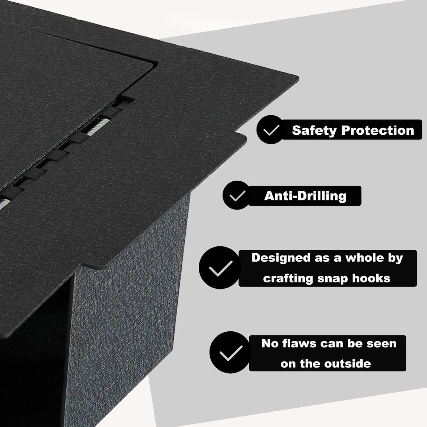 KEREN Center Console Gun Vault Safe Box Compatible with Tesla Model Y 2021-2024 and Model 3 2021-2023, with Fingerprint Lock