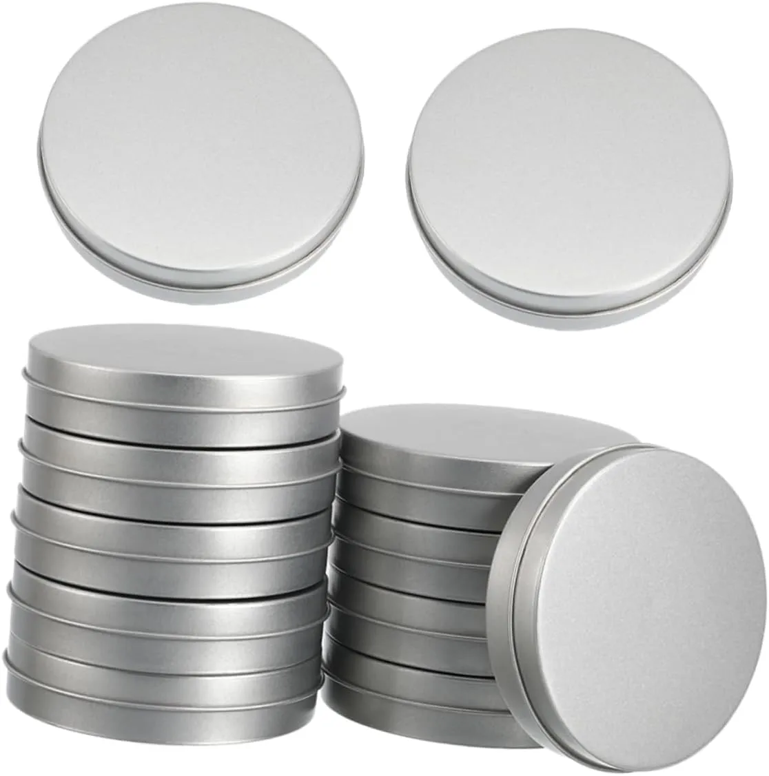 KICHOUSE 12pcs Korean Candy Game Box Round Tin Jars With Lids For DIY Candy Game Sugar Cookie Mold Empty Metal Containers For Candies Cosmetic