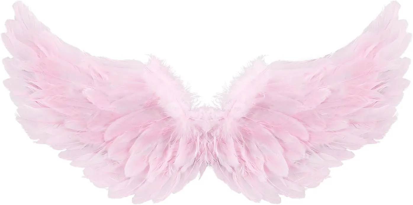 Kids Girls Feather Fairy Wings Princess Stage Show Halloween Costume Angel Wings with Crown and Wand Party Dress Up