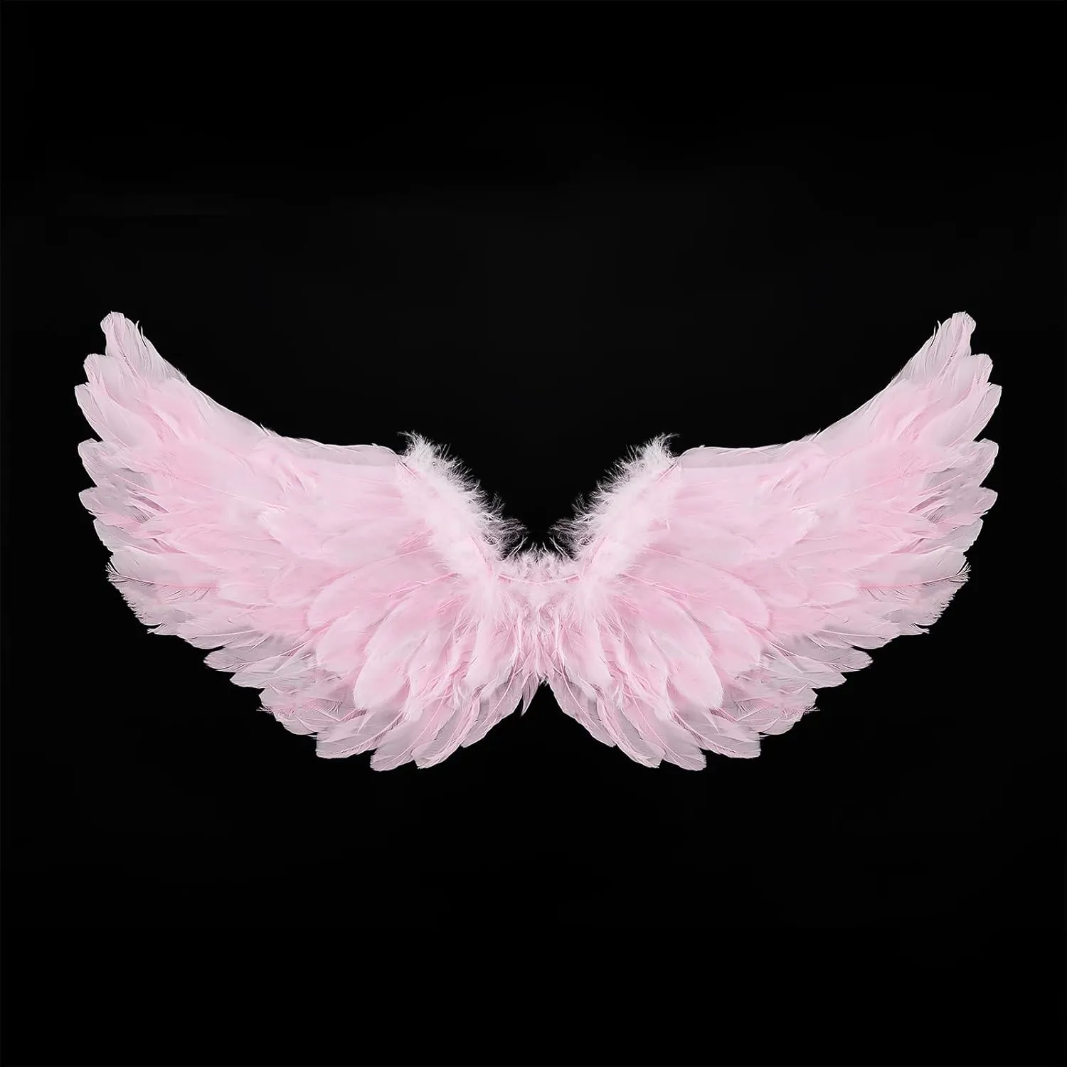 Kids Girls Feather Fairy Wings Princess Stage Show Halloween Costume Angel Wings with Crown and Wand Party Dress Up