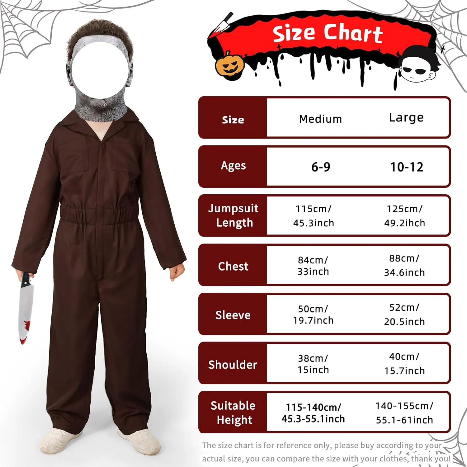 Kids Michael Myers Halloween Costume Set