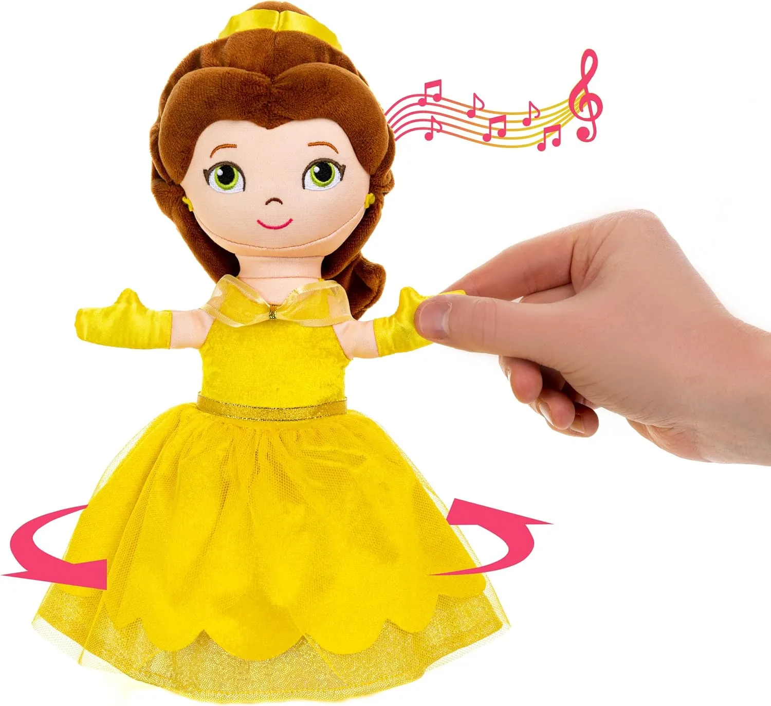 KIDS PREFERRED Disney Dancing Belle Stuffed Animal Plush Toy That Dances with Music - for Babies and Toddlers, Multicolored