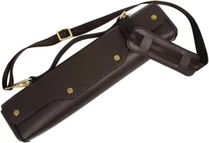 Kisangel Flute Shoulder Bag Portable Carrying Case for Flute Protection Stylish Design Durable Material for Musicians Coffee Color
