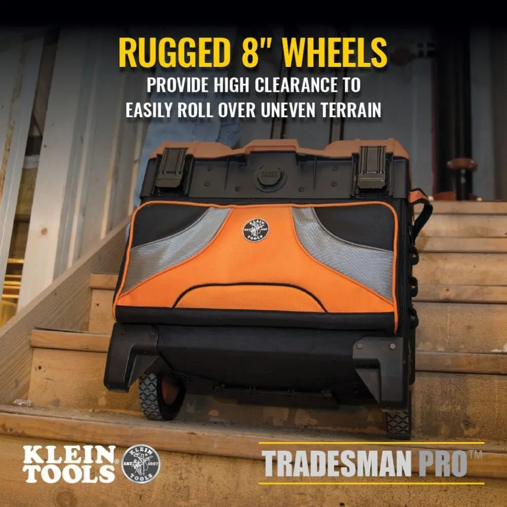 Klein Tools Tradesman Pro Rolling Tool Bag   LED Work Light Bundle