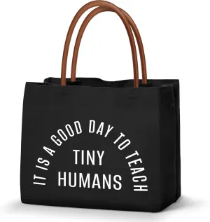 KLL Teacher Gifts Canvas Tote Bags: Teacher Appreciation Gifts, Teacher Christmas Birthday Gifts - Reusable Grocery Bags