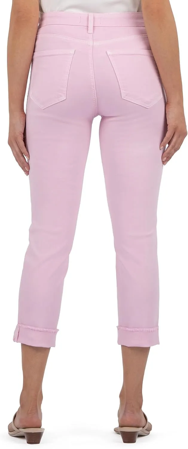 KUT from the Kloth Women's Amy Crop Straight Leg-Roll-up Frey