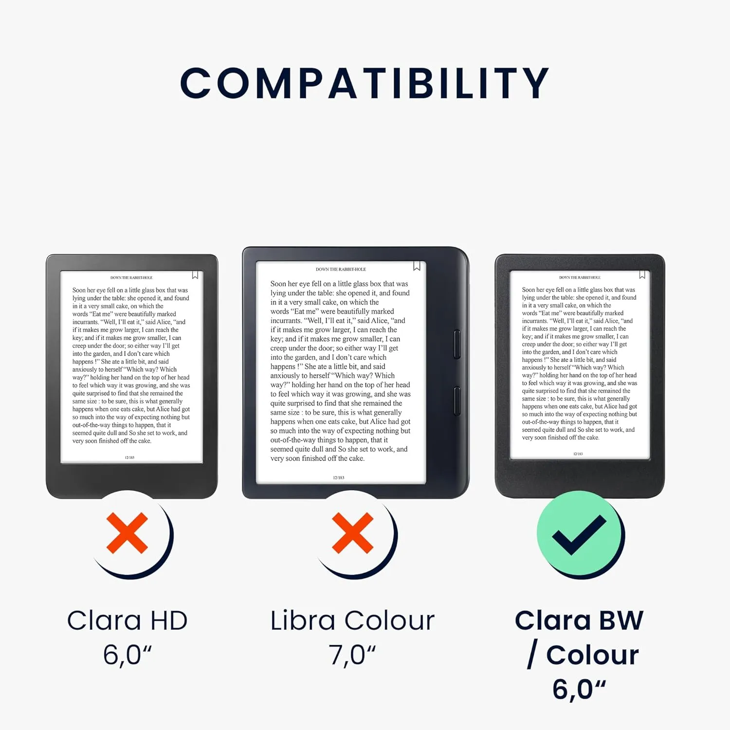 kwmobile Cover Compatible with Kobo Clara BW/Colour Cover - eReader Case - Travel Outline Grey