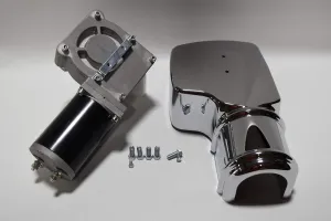 Kym Industries Raptor Series 900W 60:1 Tarp Motor for Dump Truck Tarp Systems, Chrome Cover and Hardware Included. (Replaces Buyers Products Part # 5541065) 60 RPM - 12V - 33 Amp - 1 Year Warranty