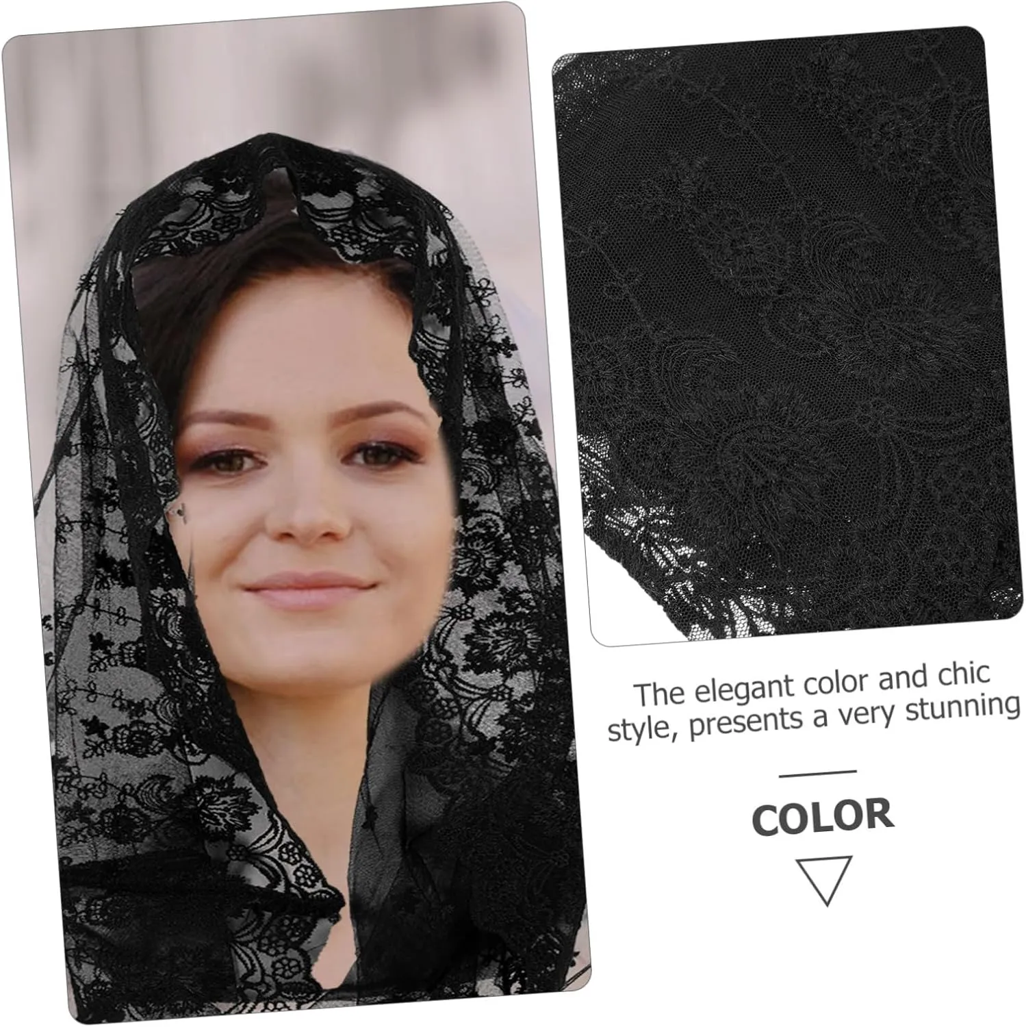 Lace Cosplay Cape Veil Medieval Bridal Veil Black Accessories Fabric Wedding Veil