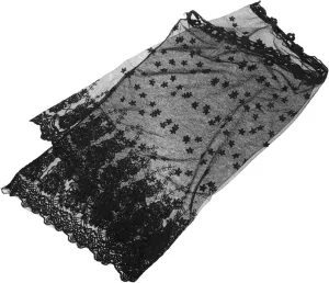Lace Cosplay Cape Veil Medieval Bridal Veil Black Accessories Fabric Wedding Veil