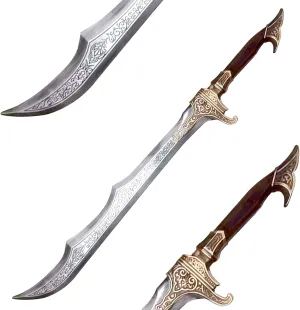 LALAPORT 40 inch Fantasy Medieval Assassins Mirage - Basim Foam Sword Cosplay Prop LARP 1:1 Replica Costume Halloween