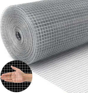 Land Guard 19 Gauge Hardware Cloth, 1/2 inch Chicken Wire Fence, Galvanized Welded Cage Wire Mesh Roll Supports Poultry Netting Cage Fence…