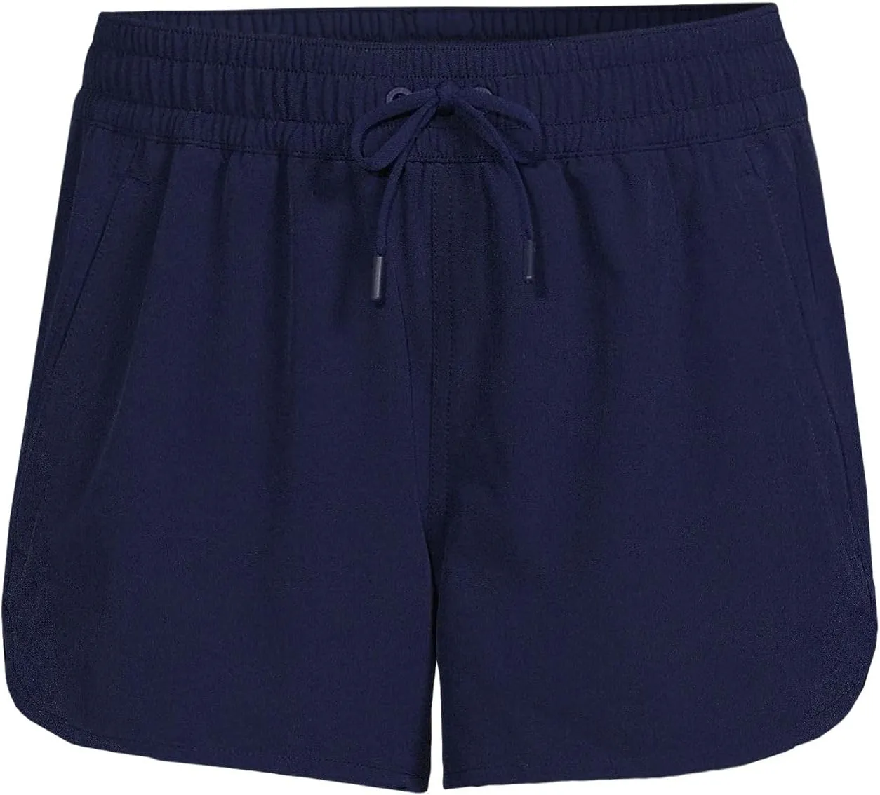 Lands' End Women's Woven Packable 3" Dolphin Hem Swim Cover-up Shorts