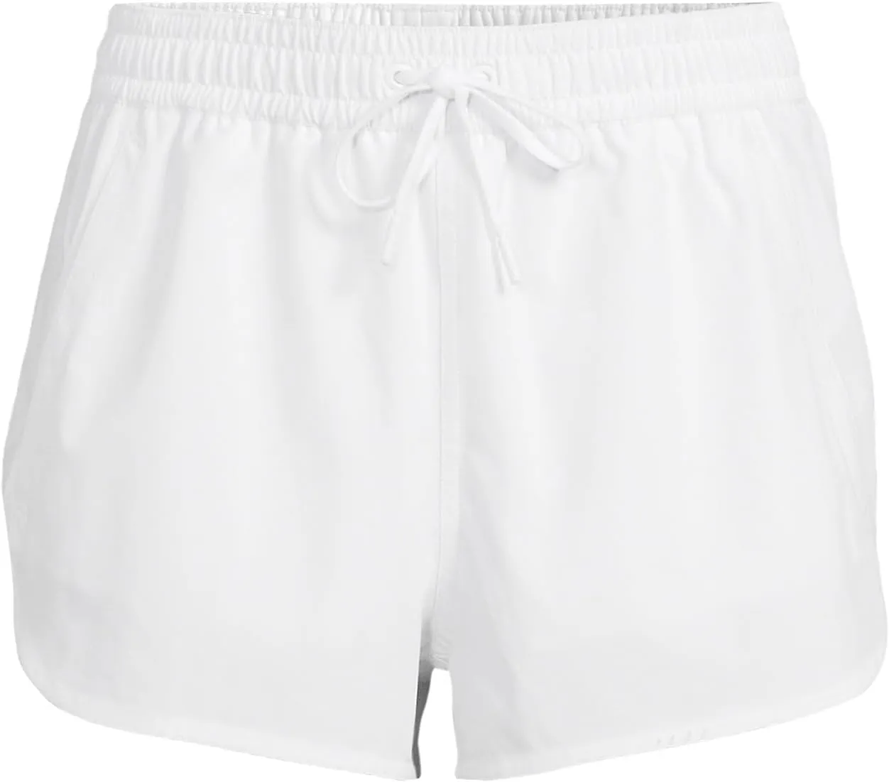 Lands' End Women's Woven Packable 3" Dolphin Hem Swim Cover-up Shorts