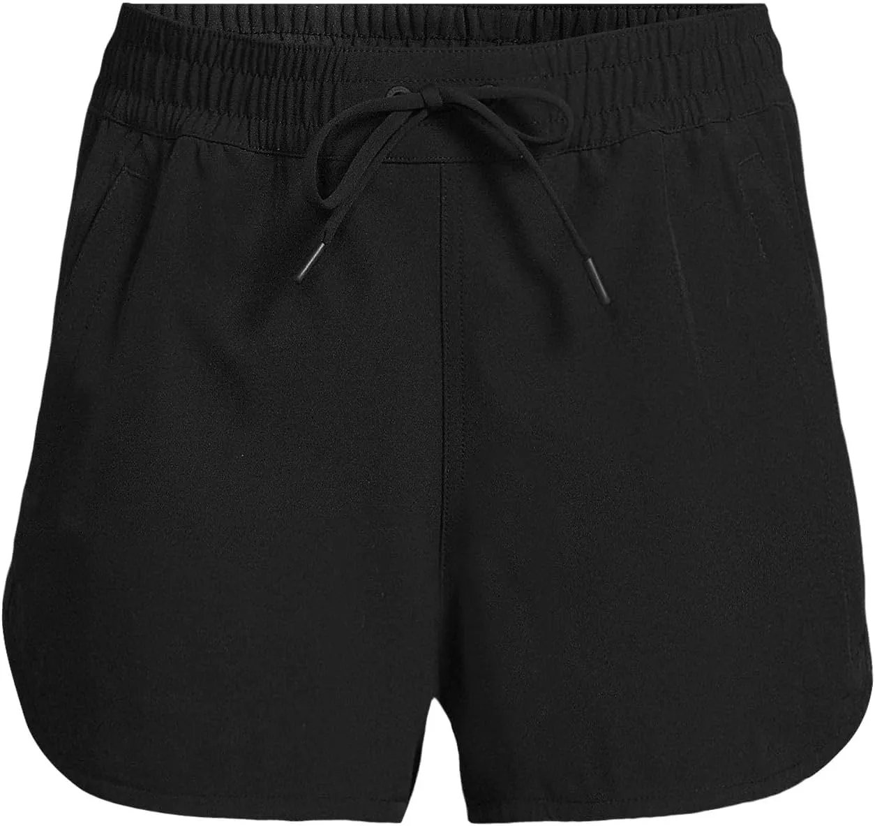Lands' End Women's Woven Packable 3" Dolphin Hem Swim Cover-up Shorts