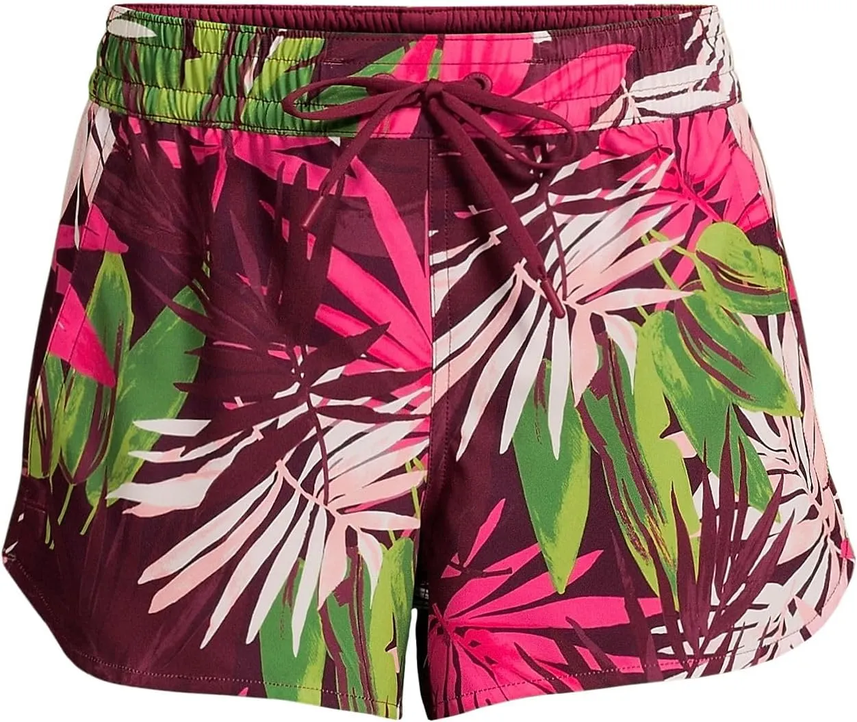 Lands' End Women's Woven Packable 3" Dolphin Hem Swim Cover-up Shorts