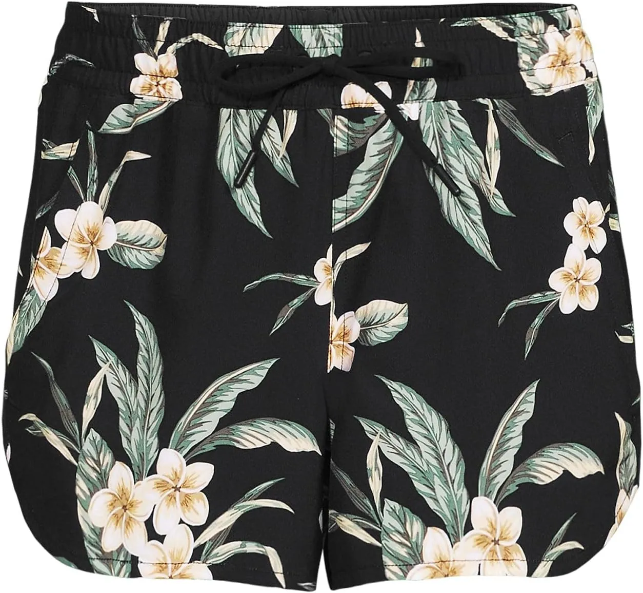 Lands' End Women's Woven Packable 3" Dolphin Hem Swim Cover-up Shorts