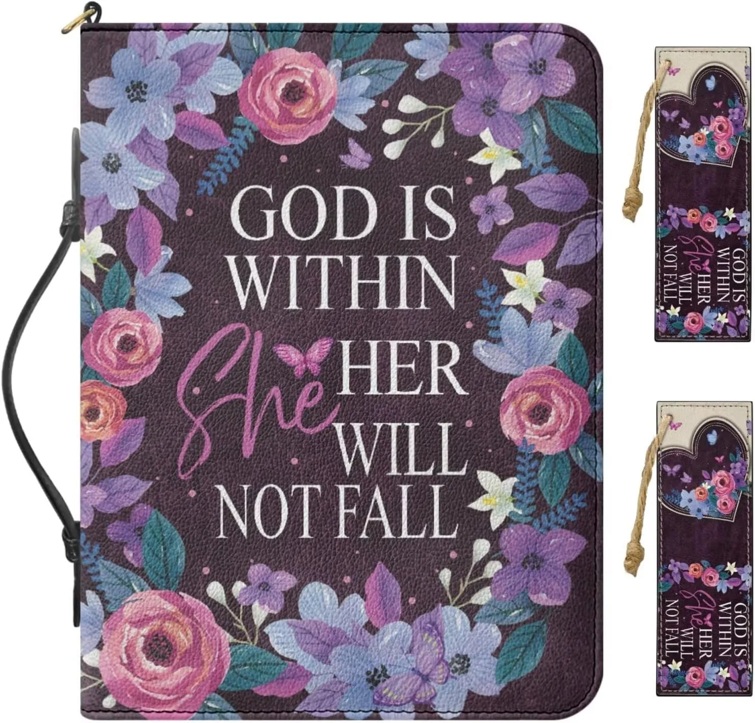 Large Bible Cover Case For Women Men Leather Bible Case With Bookmark Church Bag Book Carrying Case