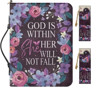 Large Bible Cover Case For Women Men Leather Bible Case With Bookmark Church Bag Book Carrying Case