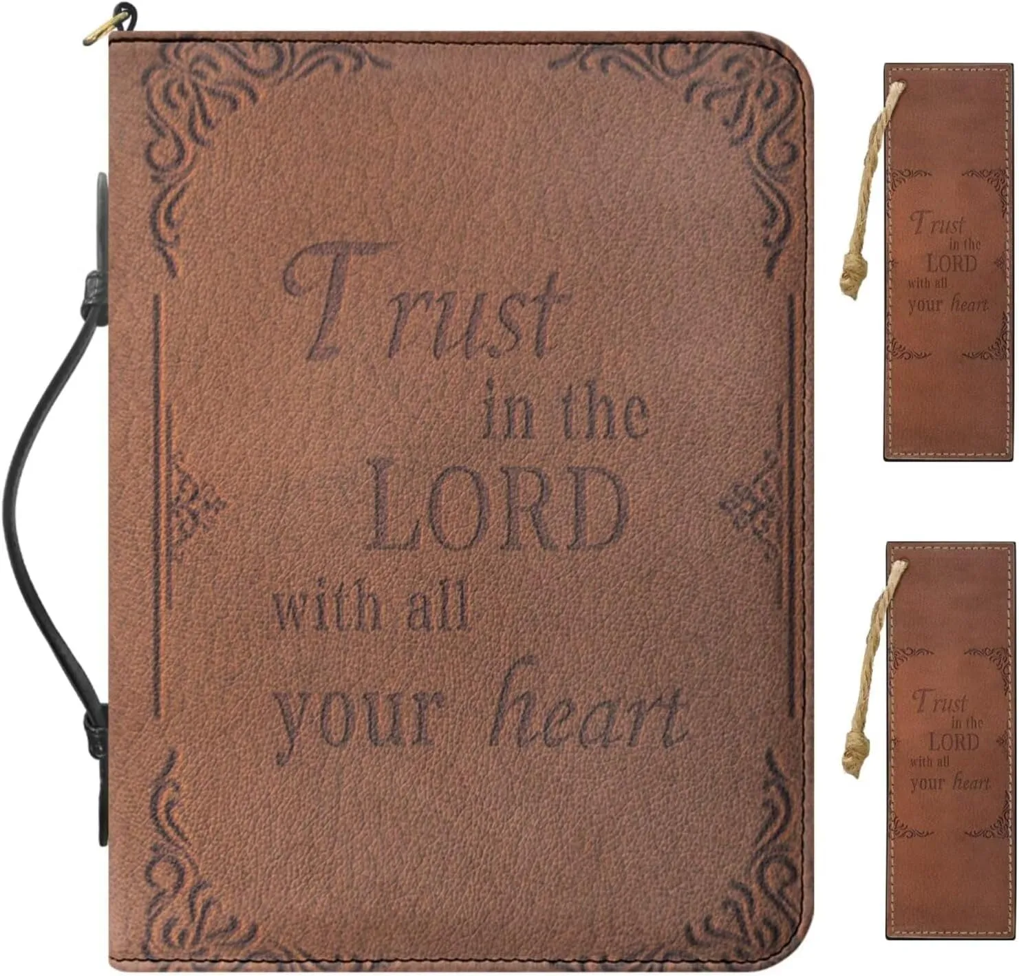 Large Bible Cover Case For Women Men Leather Bible Case With Bookmark Church Bag Book Carrying Case