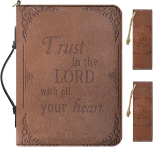 Large Bible Cover Case For Women Men Leather Bible Case With Bookmark Church Bag Book Carrying Case