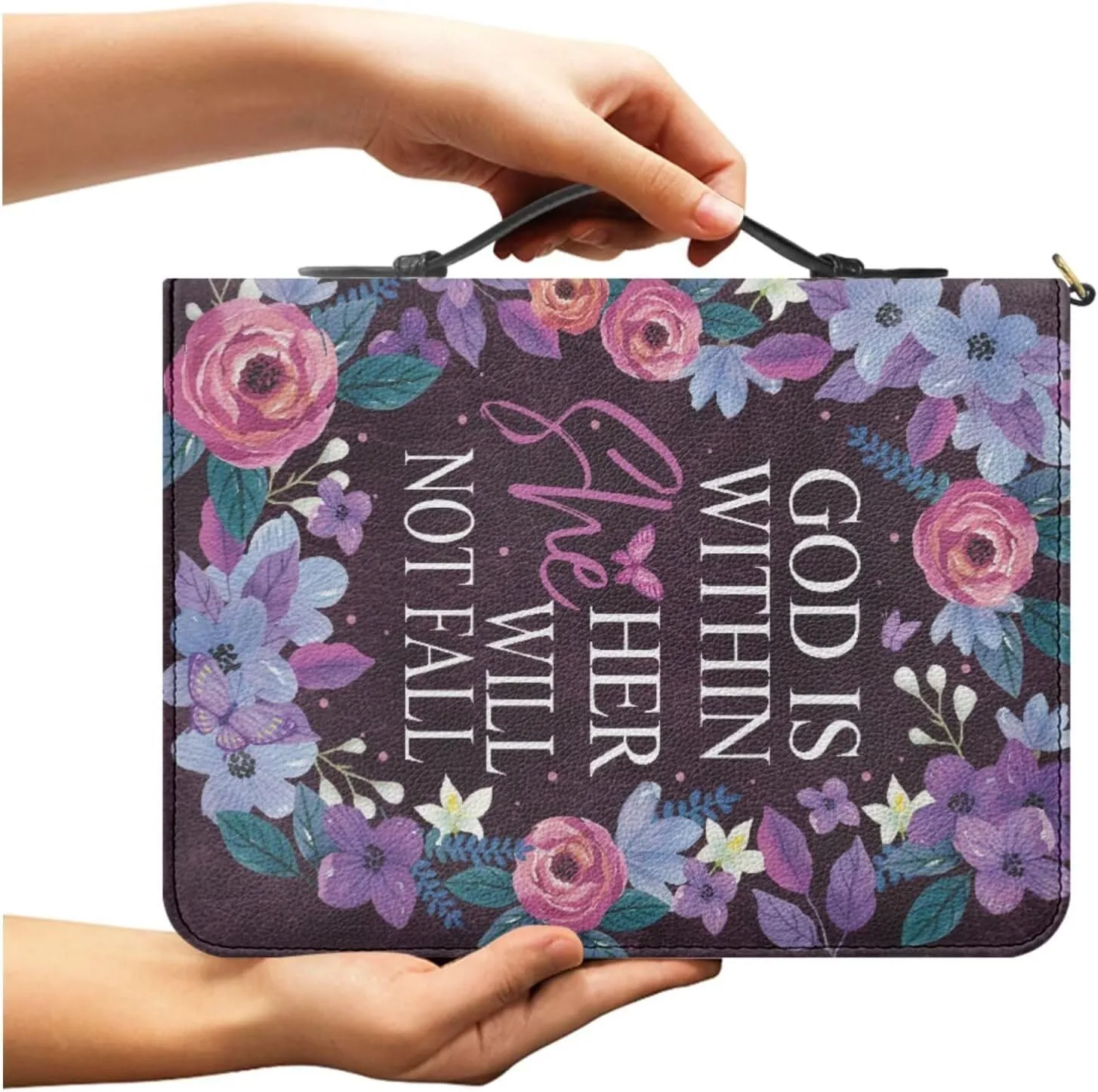Large Bible Cover Case For Women Men Leather Bible Case With Bookmark Church Bag Book Carrying Case