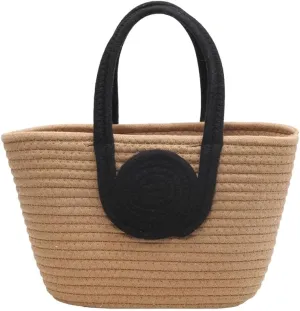 Large Capacity Tote Bag for Women Hand-Woven Straw Bag and Purse Travel Beach Totes Bag Woven Summer Tote Handbag