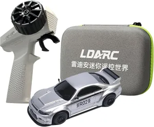 LDARC 1: 64 Mini Sports Car 4CH 2.4GHz Remote Control Full Scale RTR Kit with Portable Storage Bag (R02-Silver)