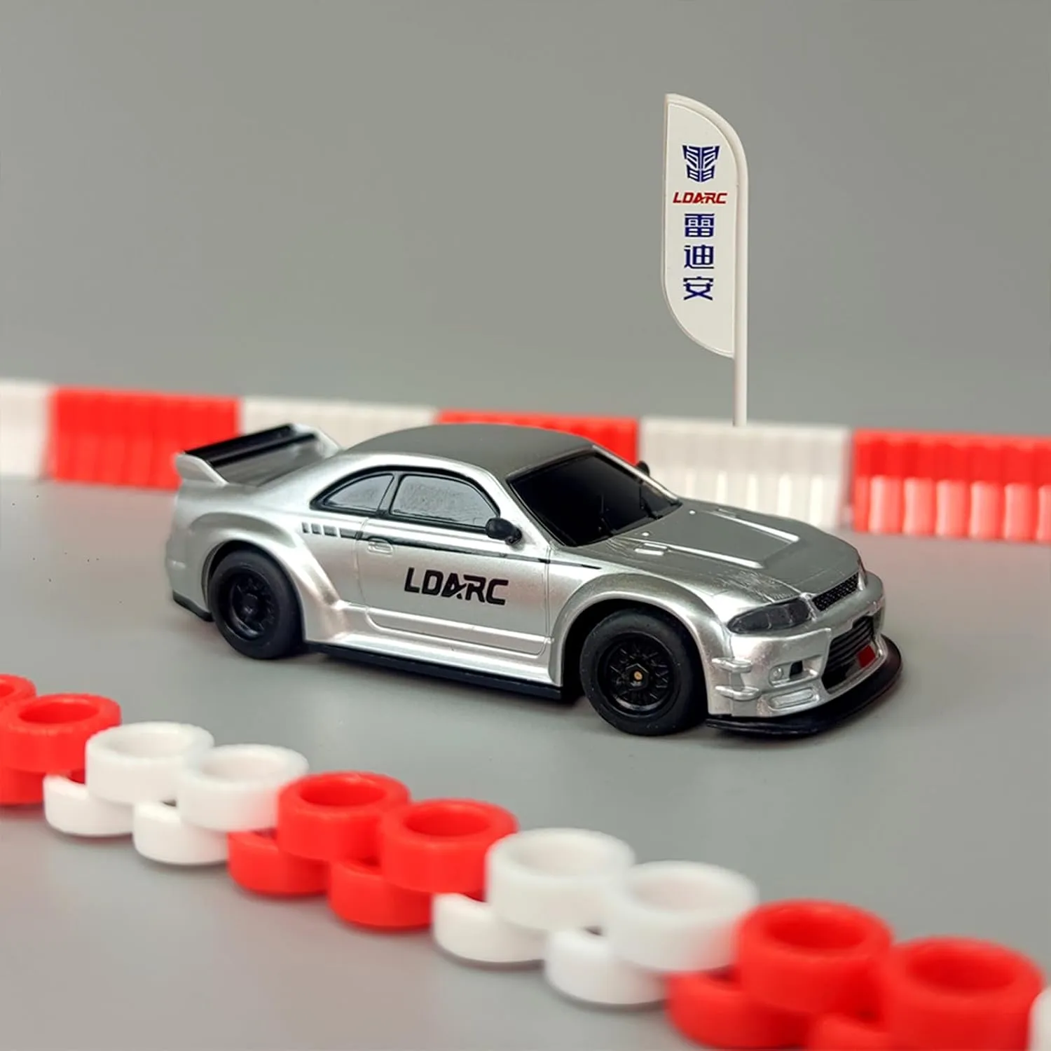 LDARC 1: 64 Mini Sports Car 4CH 2.4GHz Remote Control Full Scale RTR Kit with Portable Storage Bag (R02-Silver)