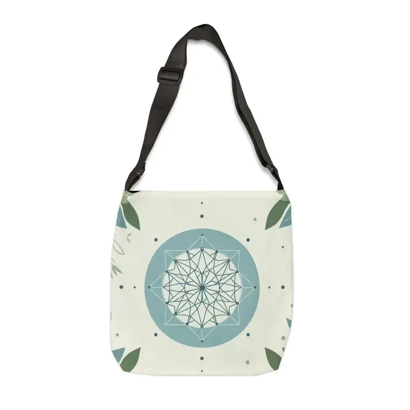 Leaf Pattern Tote Bag with Adjustable Perks