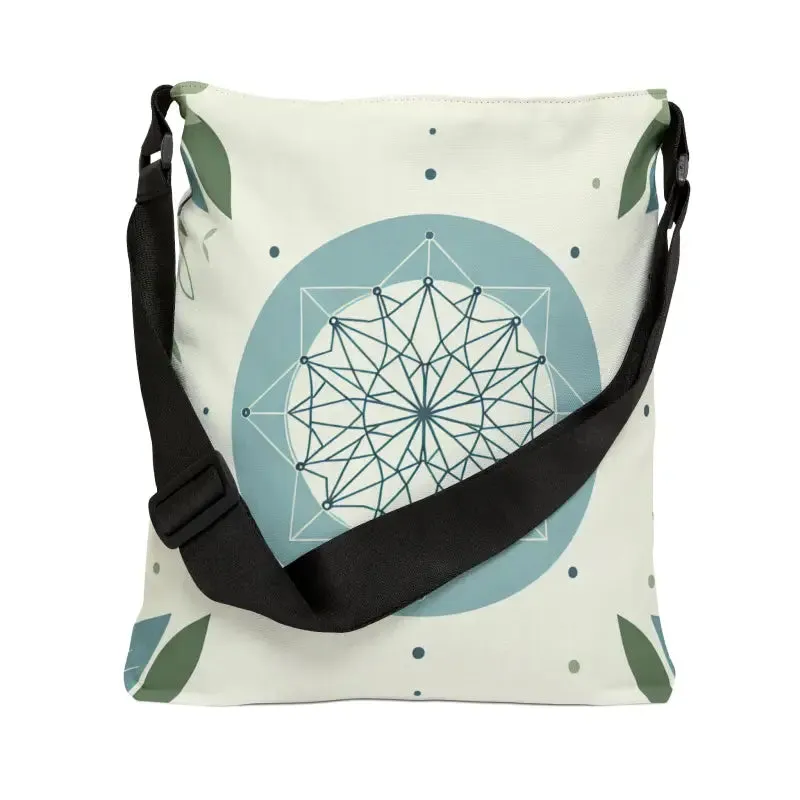 Leaf Pattern Tote Bag with Adjustable Perks