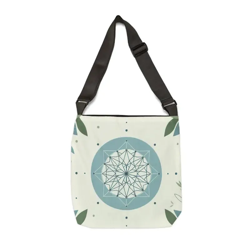 Leaf Pattern Tote Bag with Adjustable Perks