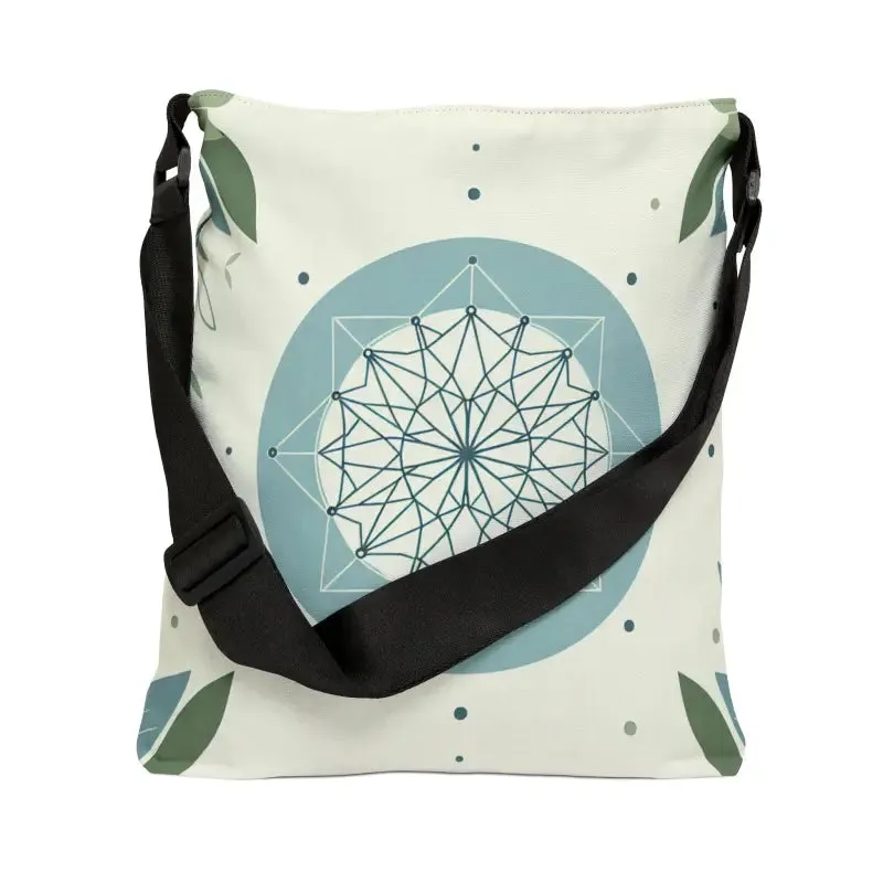 Leaf Pattern Tote Bag with Adjustable Perks