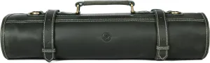 Leather Knife Roll Storage Bag, Elastic and Expandable 10 Pockets, Adjustable/Detachable Shoulder Strap, Travel-Friendly Chef Knife Case