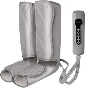 Leg Massager for Circulation with Heat, Air Compression Foot and Calf Massage Machine, 3 Modes 4 Intensities Adjustable Leg Wraps for Feet, Legs, Calves Muscle Relaxation - Home and Office Use