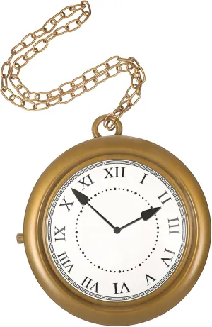 LIFKOME Gold Clock Necklace for Halloween Cosplay Parties Decorative Accessory and Necklace for Gatherings Elegant Costume Jewelry for Women