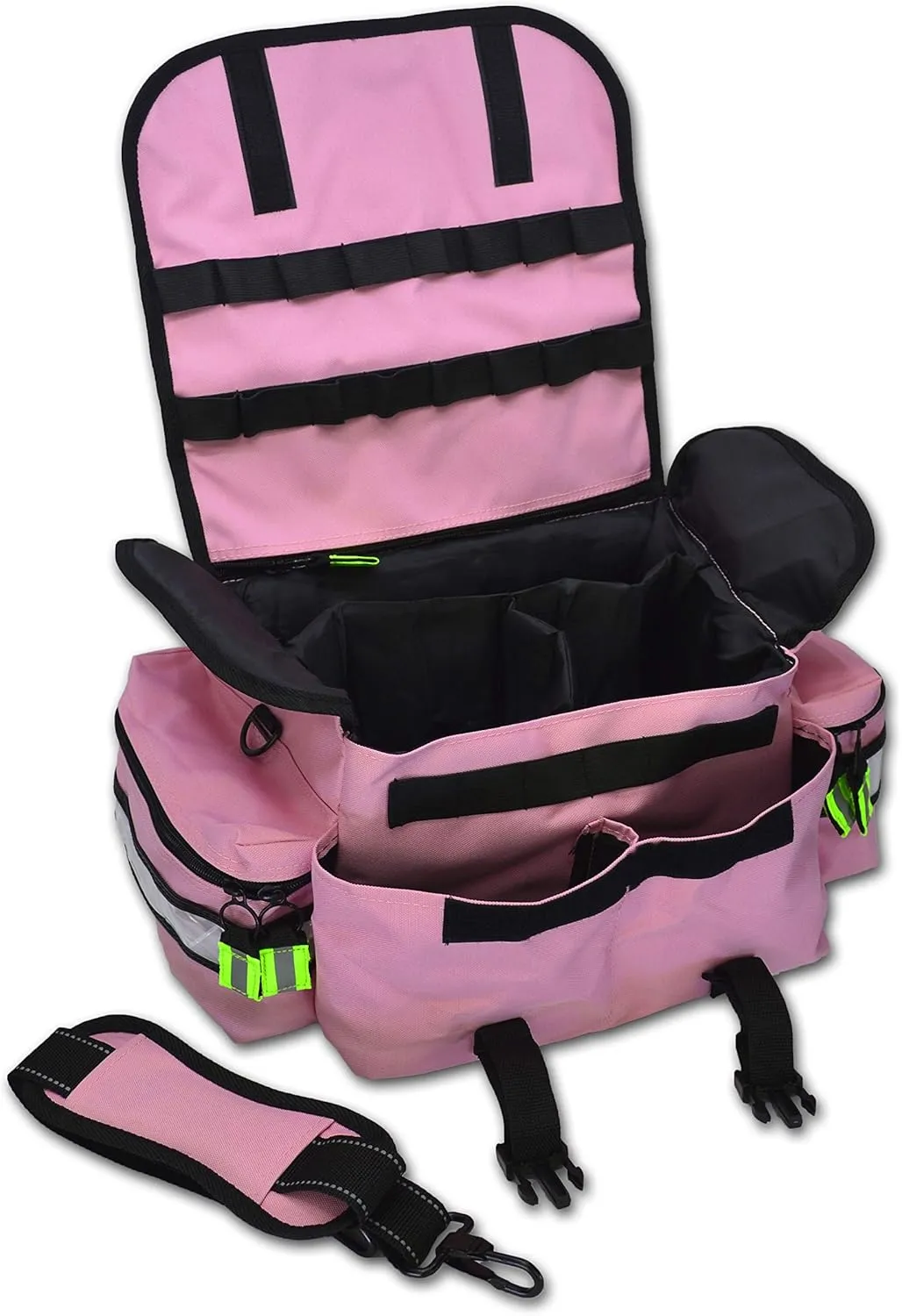 Lightning X Small Medic First Responder EMT Trauma Bag Stocked First Aid Trauma Fill Kit A (Pink)