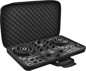 Lightweight Molded Hard Storage Case Fits for Pioneer RX, SX, SX2, SX3, Denon MC7000, FLX6 (L-27.2x 15.7 x 4 Inch)