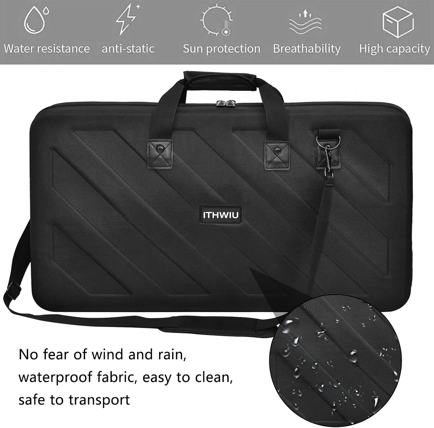 Lightweight Molded Hard Storage Case Fits Pioneer DDJ 1000, 1000SRT DJ Controllers Carrying Case Black