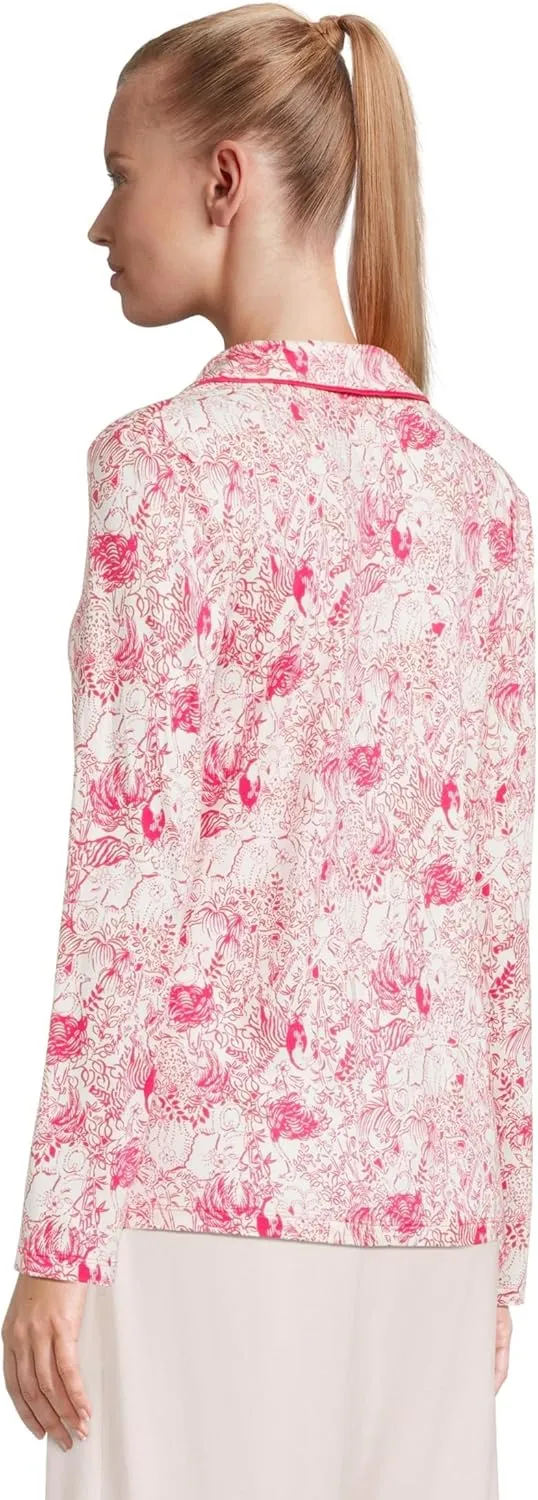 Lilly Pulitzer Women's Pj Knit Long Sleeve Button-up Top