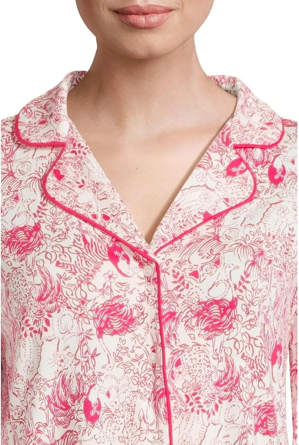 Lilly Pulitzer Women's Pj Knit Long Sleeve Button-up Top